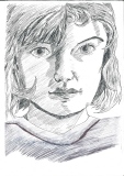Ecrivant son premier roman. - Autoportraits